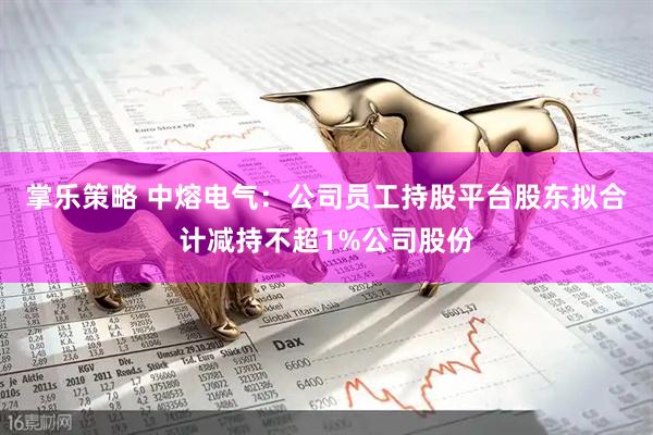 掌乐策略 中熔电气：公司员工持股平台股东拟合计减持不超1%公司股份