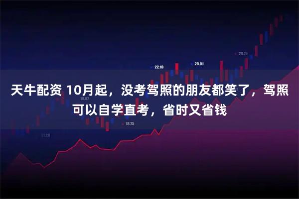 天牛配资 10月起，没考驾照的朋友都笑了，驾照可以自学直考，省时又省钱