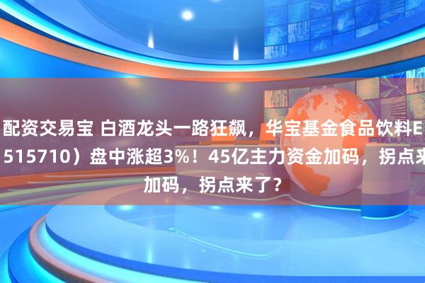 配资交易宝 白酒龙头一路狂飙,华宝基金食品饮料ETF(515710)盘中涨超3%!45亿主力资金加码,拐点来了?